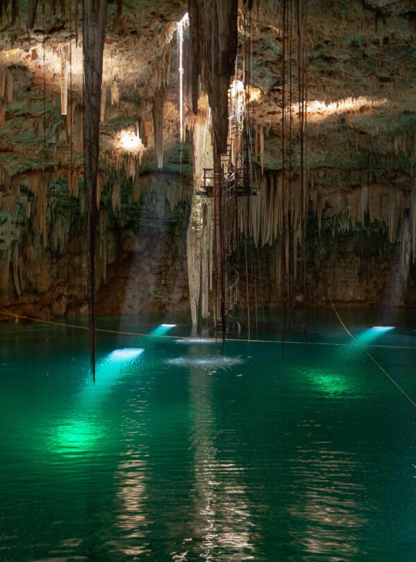 Inside of a Cenote in Mexico